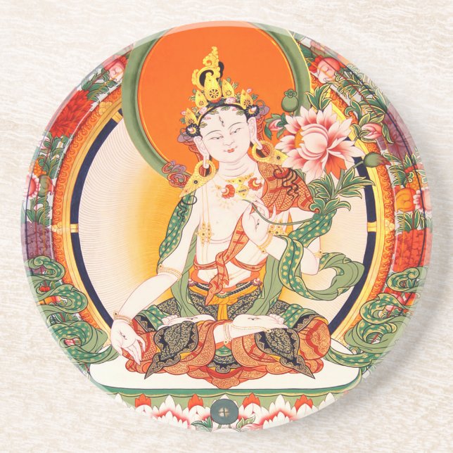 Lovely Tibetan Buddhist Art Coaster (Front)
