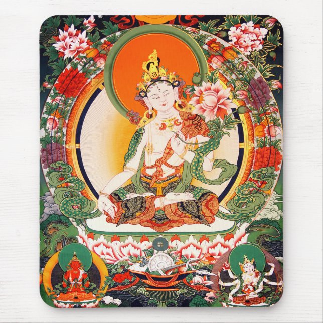 Lovely Tibetan Buddhist Art Mouse Pad (Front)