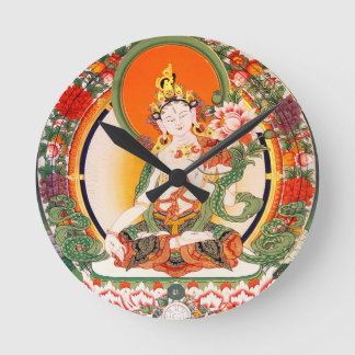 Lovely Tibetan Buddhist Art Round Clock