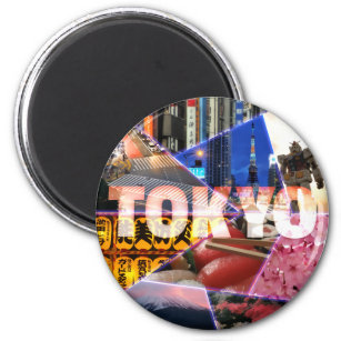 Lovely Tokyo Round Magnet