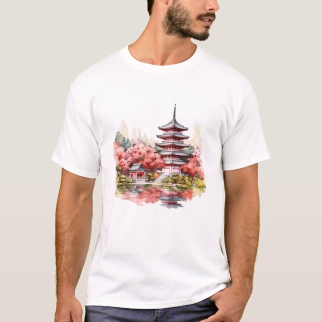 Lovely traditional Japanese design T-Shirt (Front)