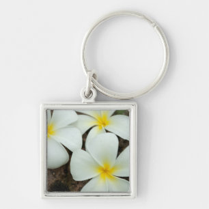 Lovely Tropical Blossoms In The South Pacific Key Ring
