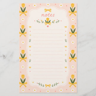 Lovely Tulip Stationery Paper
