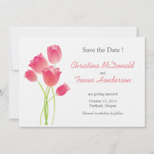 Lovely Tulips - savethe date cards