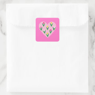 Lovely tulips. square sticker