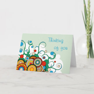 Lovely Urban Circle Art - Thinking of You Card