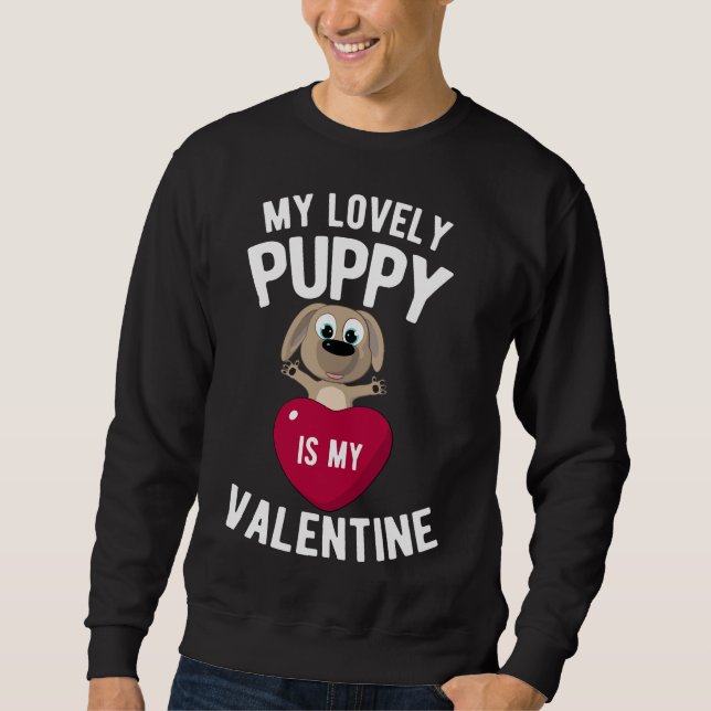 Lovely Valentine Cute Lab Sweatshirt (Front)