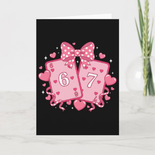 Lovely Valentine Six Seven Playing Cards Heart Wom