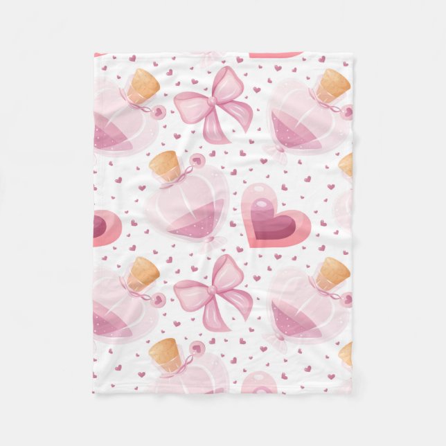 Lovely Valentine's Day Design Theme Pattern Fleece Blanket (Front)