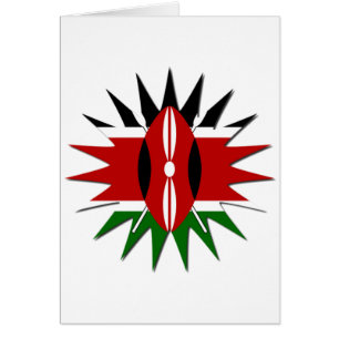 Lovely Vibrant Kenyan Flag Pattern: An 18-Star Art