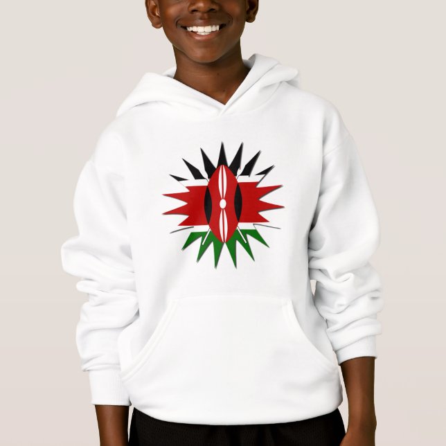 Lovely Vibrant Kenyan Flag Pattern: An 18-Star Art (Front)