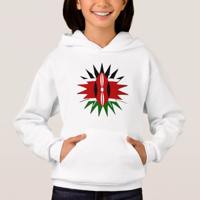Lovely Vibrant Kenyan Flag Pattern: An 18-Star Art (Front)