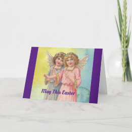Lovely Vintage Angels Easter Card