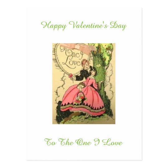 Lovely Vintage Art Deco Valentine Couple Postcard