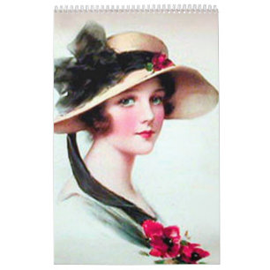 Lovely Vintage Art, Monthly, Custom Calendar
