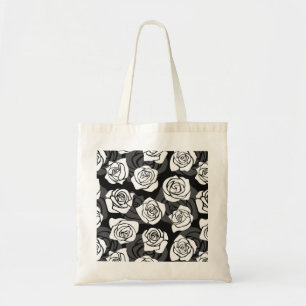 Lovely Vintage black and white roses Tote Bag