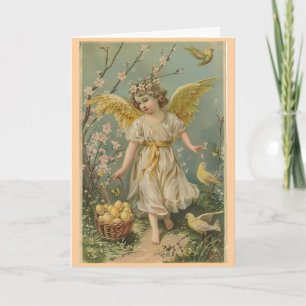 Lovely Vintage Easter Angel Greeting Card