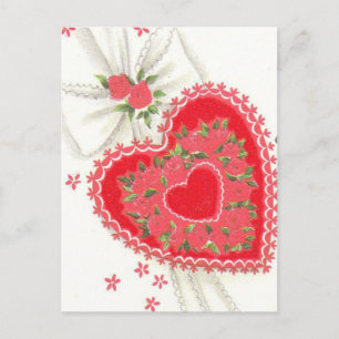 Lovely Vintage Mid Century Teacher Valentine Holiday Postcard