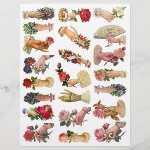 Lovely Vintage Victorian Era Scrapbook Hand Whimsy