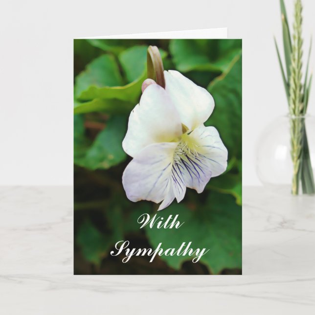 Lovely Violet Sympathy Card (Front)
