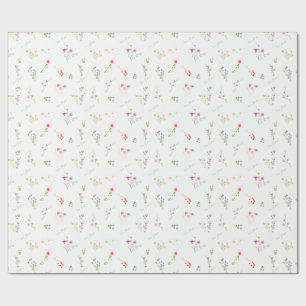 Lovely Watercolor Flower Wrapping Paper