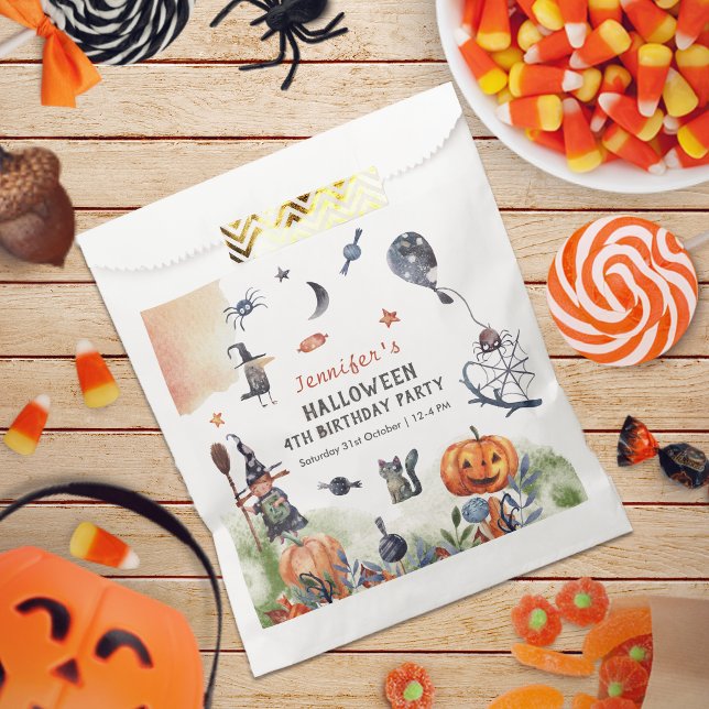 Lovely Watercolor Kids Birthday Halloween Favour Bag (Creator Uploaded)