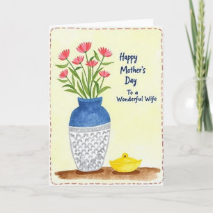 Lovely Watercolor Mothers Card