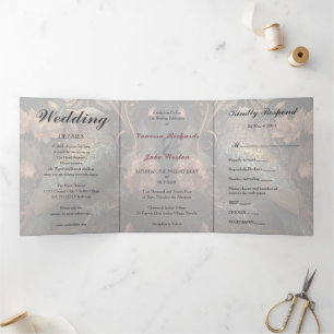 Lovely Wedding Tri-Fold Invitation