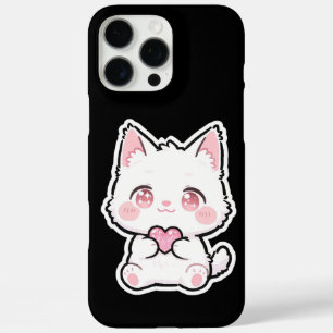 Lovely White Cat iPhone 16 Pro Max Case