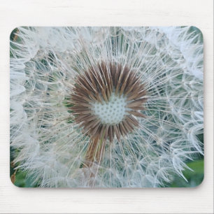 Lovely White Dandelion Mouse Pad