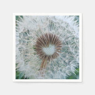 Lovely White Dandelion Napkin