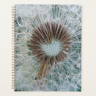 Lovely White Dandelion Planner