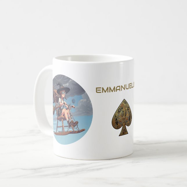 Lovely Witch Pilot Coffee Mug (Front Left)