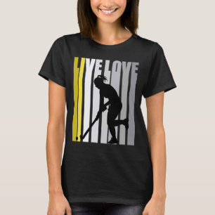Lovely Womens Live Love Field Hockey Birthday Dist T-Shirt