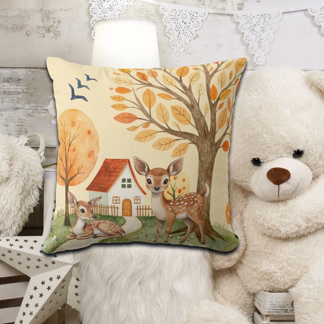 Lovely Woodland Deer Countryside Home Cushion (Creator Uploaded)