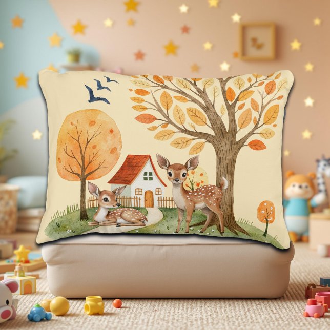 Lovely Woodland Deer Countryside Home Decorative Cushion (Creator Uploaded)