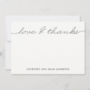 Lovely Writing Modern Thank You Card