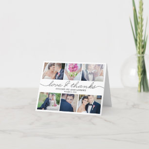 Lovely Writing Wedding Thank You Card - White