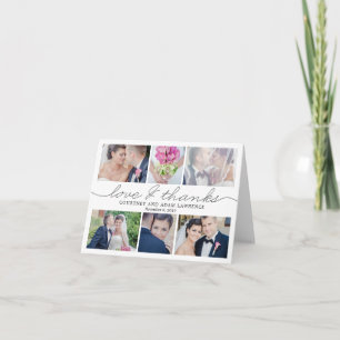 Lovely Writing Wedding Thank You Photo Card