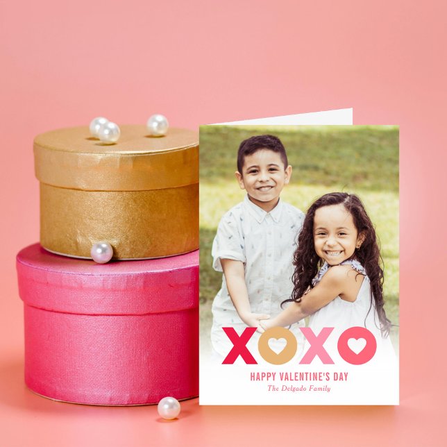 Lovely XOXO Editable Colour Valentine's Day Card (Creator Uploaded)