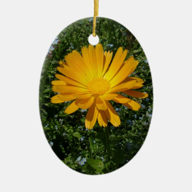 lovely yellow flower,daisy ceramic tree decoration (Front)