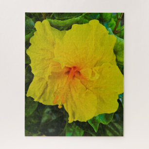 Lovely Yellow Hibiscus Flower Jigsaw Puzzle