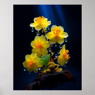 Lovely Yellow Mai Blossom Poster