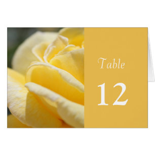 lovely yellow rose flower dinner table number