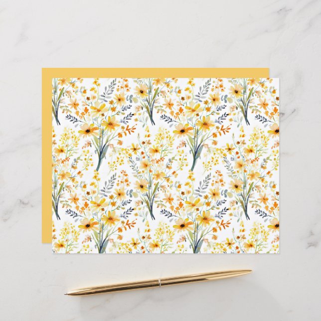 Lovely yellow spring wildflowers (Front/Back In Situ)