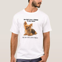 Lovely Yorkie Cute Yorkshire Terrier with Love T-S