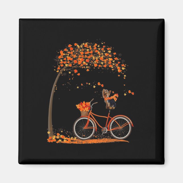 Lovely Yorkie In Fall  Magnet (Front)