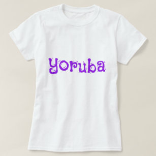 Lovely Yoruba Purple and White T-Shirt