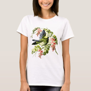 Lovely Young Parrot in Flowering Tree T-Shirt