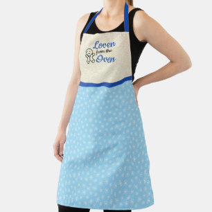 Loven From The Oven Blue Snow Christmas Apron